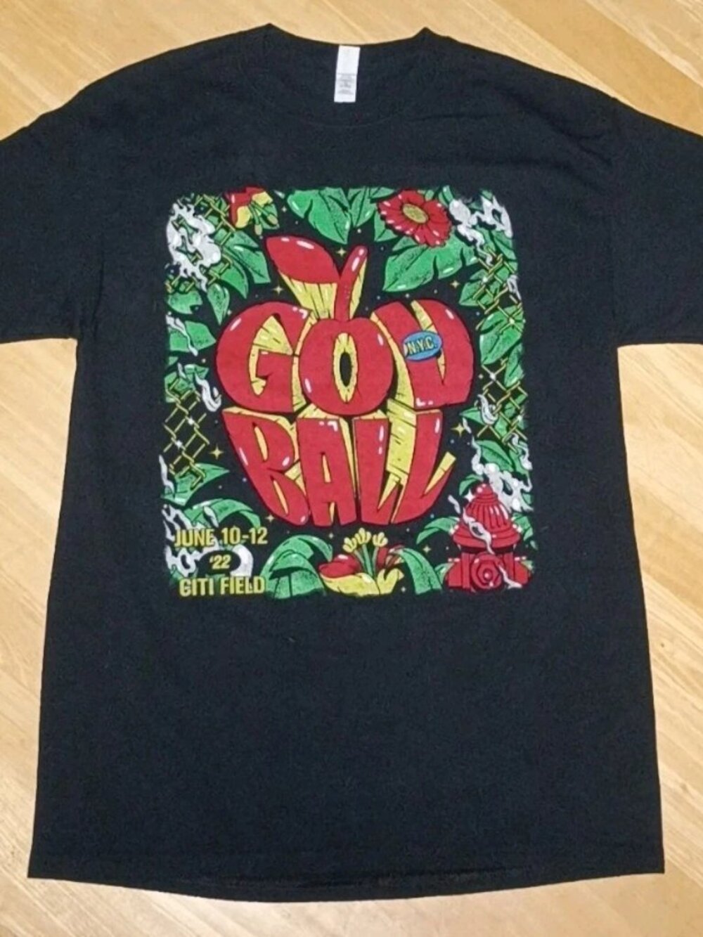 Governors Ball 2022 T Shirt Mens M Tour Kid Cudi Halsey J Cole Double Sided